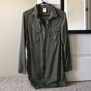 H&M button up shirt dress